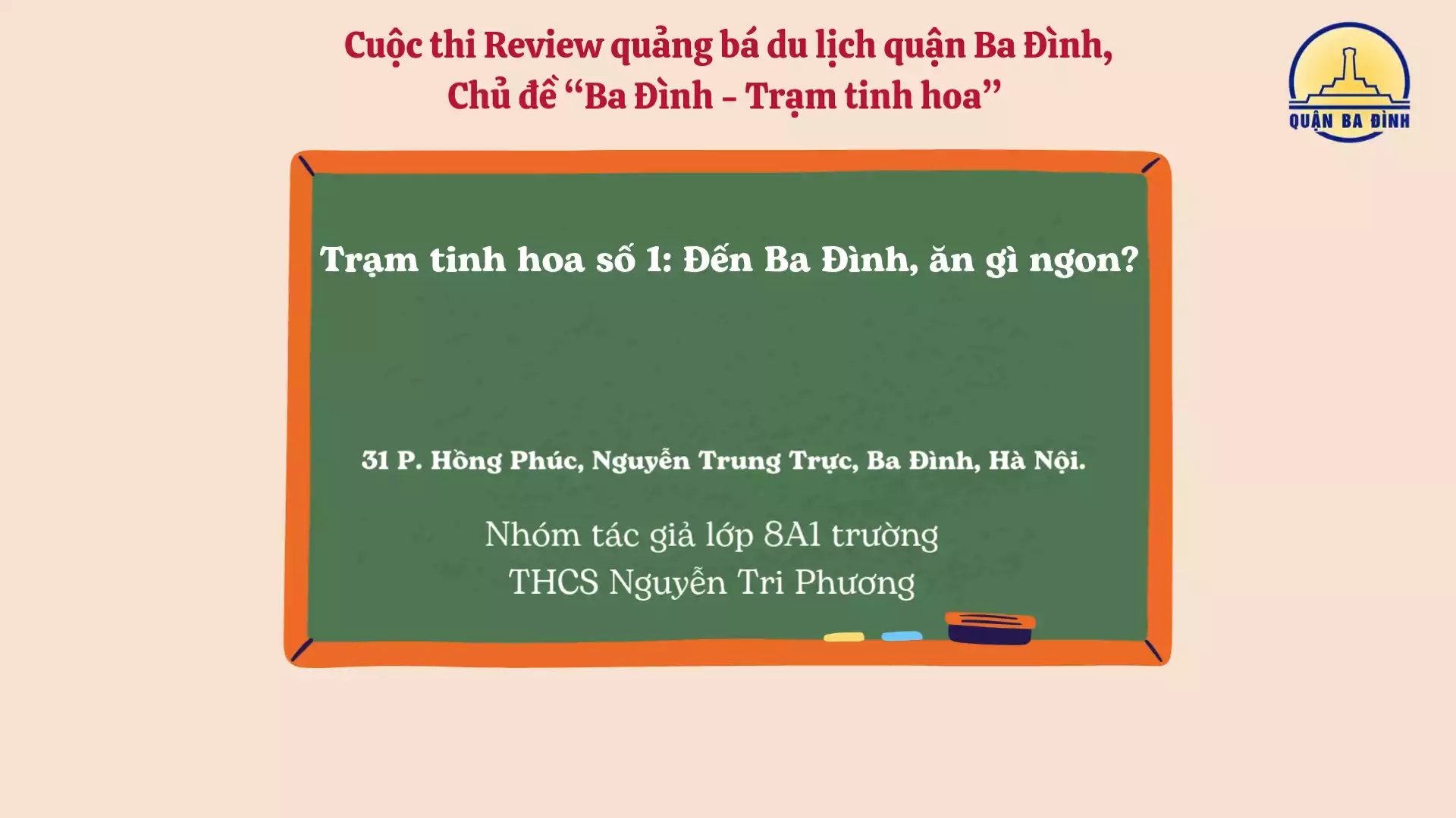 Trạm tinh hoa số 1 _ THCS Nguyễn Tri Phương